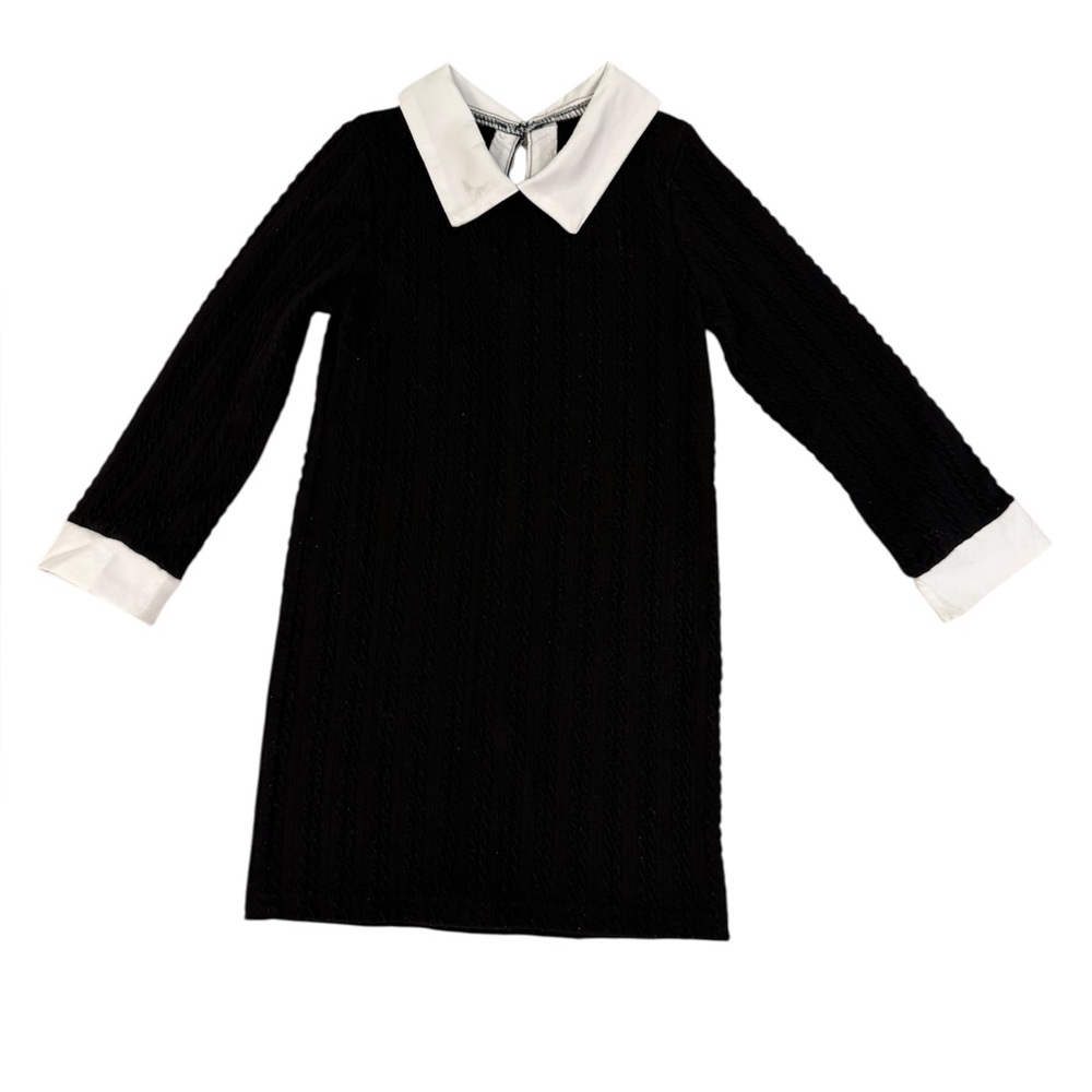 ✨5/$25 SHEIN Black and White Wednesday Adam's Costume Dress, Size 5Y